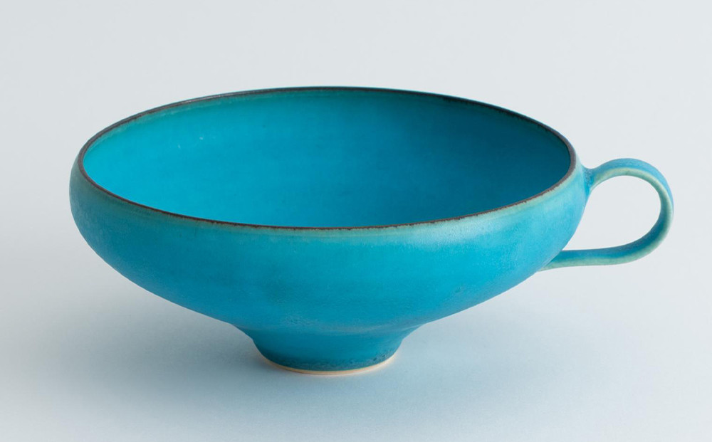 【瑞光窯-ZUIKOU-】スープカップ ペアセット(ターコイズブルー/青)［ 京都 京焼 陶磁器 清水焼 窯元 マグカップ サラダボウル 鉢 180ml 適量サイズ おしゃれ 人気 おすすめ 食器 うつわ 陶器 お取り寄せ 通販 送料無料 ふるさと納税 ］