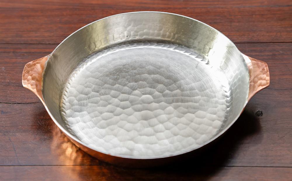 【八木庖丁店】手打ち銅製 グラタン皿(18cm)