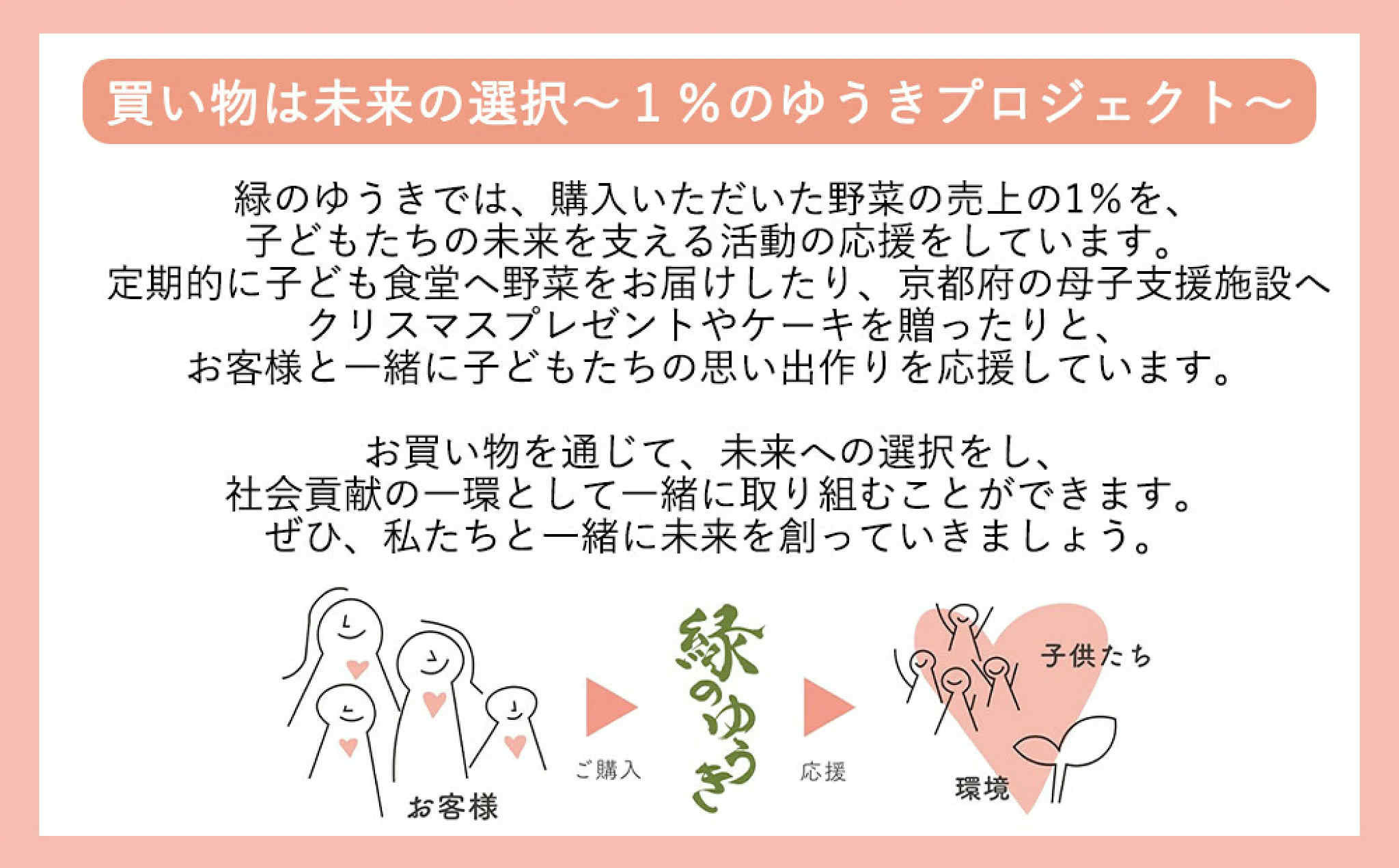 ＜3か月定期便＞【緑のゆうき】購入された野菜の売上の1％が、社会貢献に 京都産のこだわり野菜（有機野菜、栽培期間中農薬・化学肥料不使用など）を 美味しいタイミングで収穫したセット