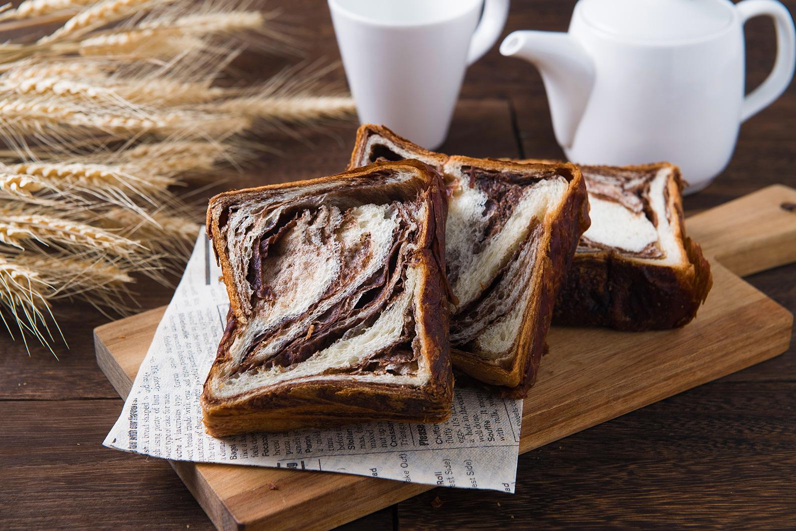 【ANDE】デニッシュ食パン バラエティ4点セット（ 抹茶大納言・シナモンりんご・メープル・ショコラ―デ各ハーフサイズ）