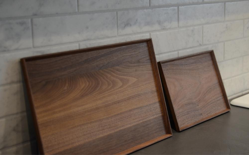 【FILE FURNITURE WORKS】木製トレー(W45×D30)/ウォールナット/L［ 京都 家具 インテリア おしゃれ 人気 おすすめ 東京 田園調布 ショールーム オーダーメイド お取り寄せ 通販 ふるさと納税 ］