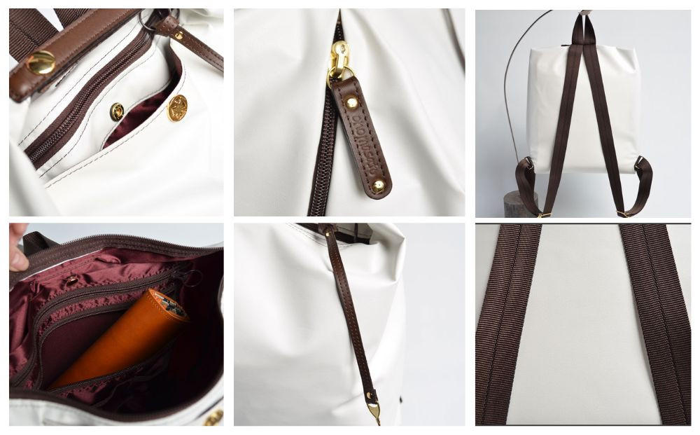 【onomasato】リュックサック M《軽量シリーズ》/ シャンパンゴールド｜京都 ブランドバッグ 人気リュック [ 撥水 耐久性あり 鍵付きサイドジッパー 軽量 丈夫 日常使い 中 小旅行 人気 おすすめ ギフト プレゼント お取り寄せ 通販 送料無料 ふるさと納税 ］