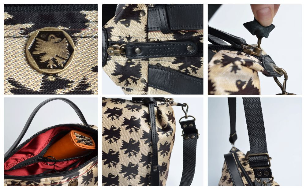 【onomasato】3ways バッグ S《CASUAL collection》/ カラスつづれ表｜京都 ブランドバッグ 人気シリーズ［ 肘掛け・肩掛け・斜め掛けが可能 撥水 西陣織 日常使い 人気 おすすめ ギフト プレゼント お取り寄せ 通販 送料無料 ふるさと納税 ］