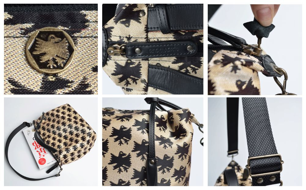 【onomasato】3ways バッグ M《CASUAL collection》/ カラスつづれ裏｜京都 ブランドバッグ 人気シリーズ［ 肘掛け・肩掛け・斜め掛けが可能 撥水 西陣織 日常使い 人気 おすすめ ギフト プレゼント お取り寄せ 通販 送料無料 ふるさと納税 ］