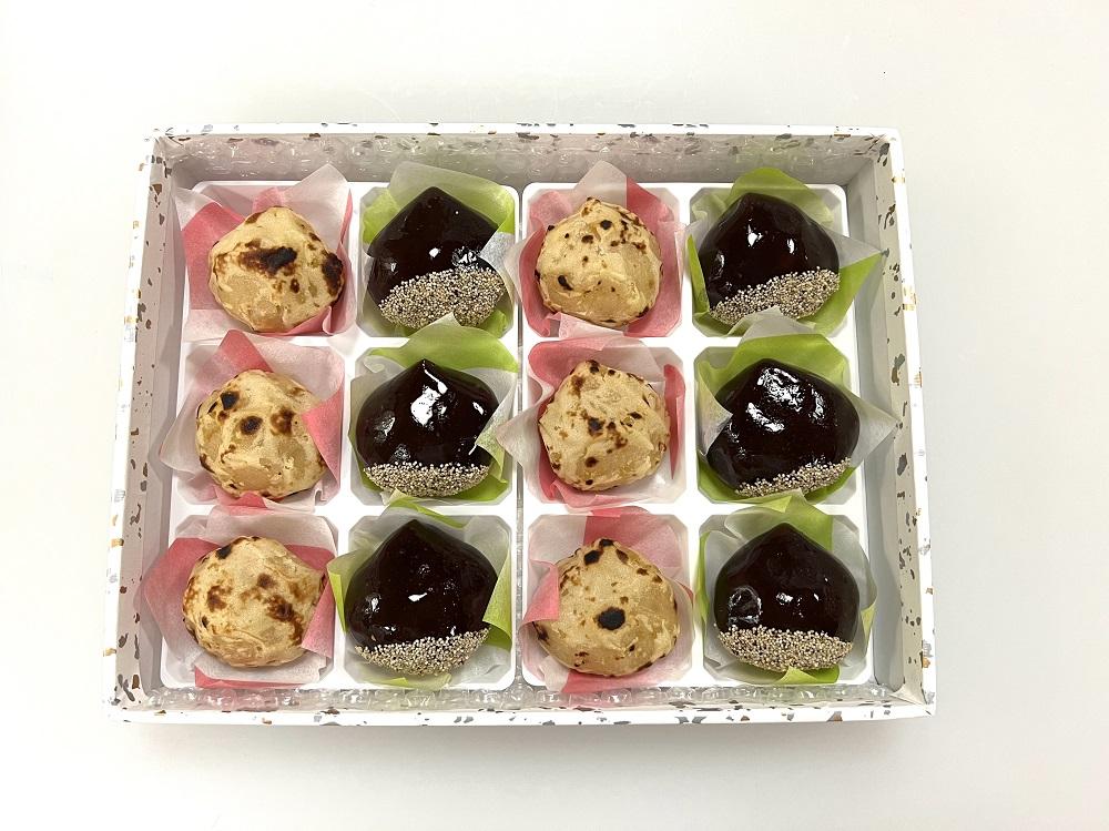 【京菓子司　二條若狭屋】ふく栗・やき栗詰合せ　12個入り