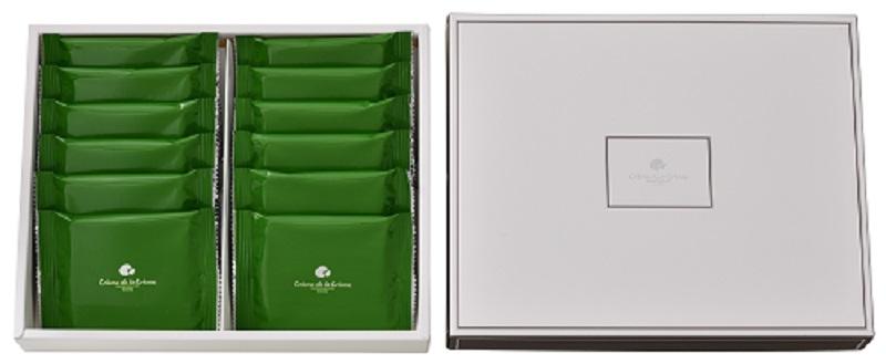 【クレーム デ ラ クレーム】クリスピーチョコヴァッフェル抹茶（１２枚）