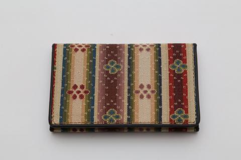 【西陣活性化を応援！】西陣織名刺入れ（経錦 花文暈繝錦）