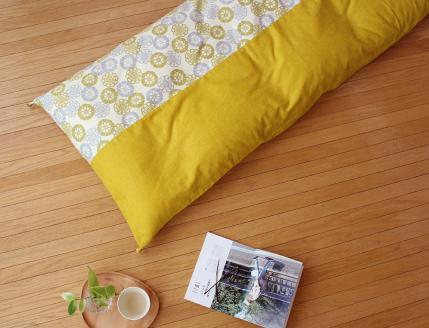 【洛中高岡屋】カバータイプごろ寝敷きふとん（普通サイズ・菜の花フローラル）