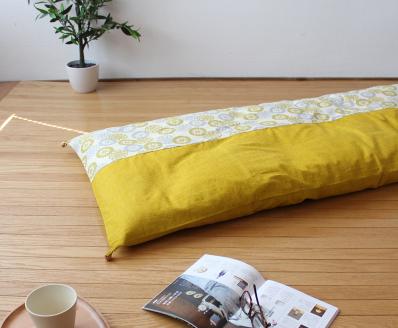 【洛中高岡屋】カバータイプごろ寝敷きふとん（ゆったりサイズ・菜の花フローラル）