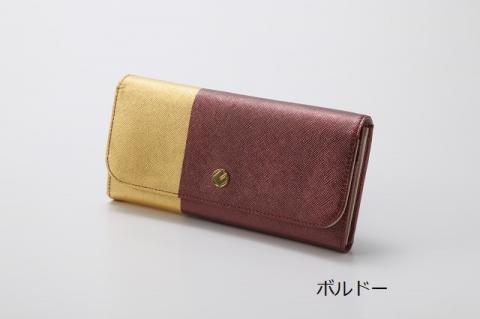 【金箔押　山村】DAYBREAK 長財布 【ボルドー】
