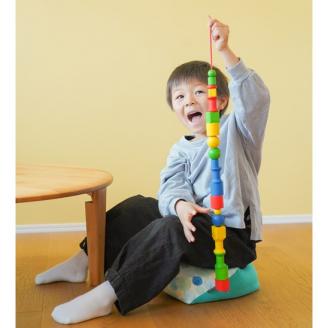 【洛中高岡屋】えがおつながる、おざぶとん『おじゃみキッズ習（しゅう）』（しゃぼんふゆ＆藍玉）