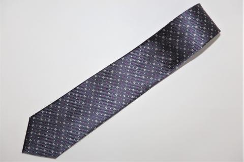 【西陣活性化を応援！】シルク100％西陣織ネクタイ（四つ菱・グレー）