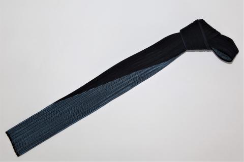 【西陣活性化を応援！】シルク西陣織ネクタイ（リンクルタイ・黒青）