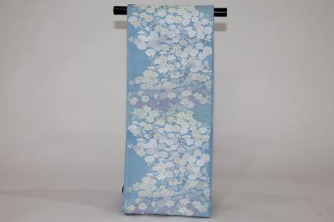 【西陣活性化を応援！】西陣織袋帯（モノクロ　楿茨Ⅱ　水）