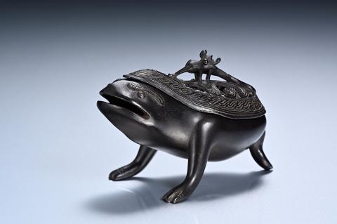 【清課堂】三足の蛙　銅・香炉