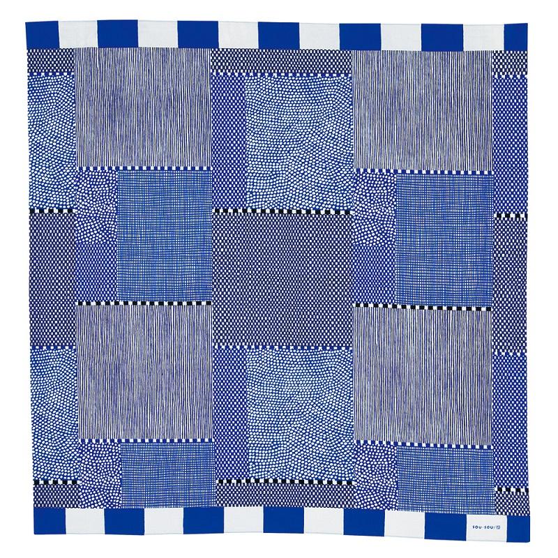 【荒川】京都ならでは！SOU・SOU×荒川益次郎商店風呂敷★間がさね 青和（せいわ）★