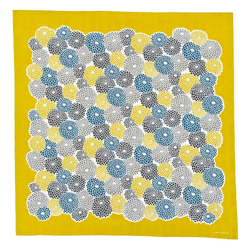 【荒川】京都ならでは！SOU・SOU×荒川益次郎商店風呂敷★菊づくし 東風（こち）★