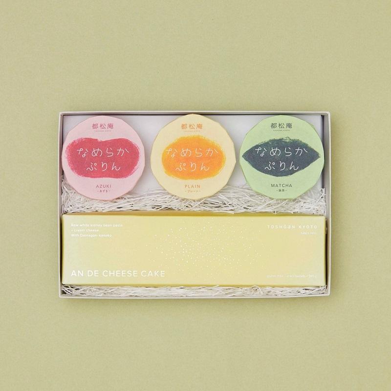 【都松庵】あんこ屋の「生あん」を使用！AN DE CHEESE CAKEとなめらかぷりん［ 京都 スイーツ プリン おいしい 人気 おすすめ お取り寄せ お菓子 洋菓子 ］
