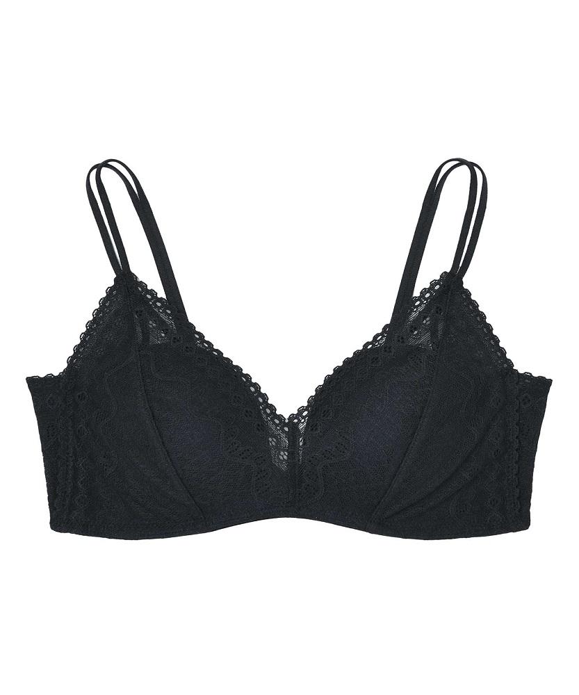 【ウンナナクール】364 レース＜Mサイズ＞ブラック1枚｜京都 ワコール インナーブランド ラクときれいを叶えるノンワイヤーブラジャー 人気［ 毎日つけたい ブラジャー 楽 きれい 人気 おすすめ 下着 レディース 肌着 ギフト プレゼント お取り寄せ 通販 送料無料 ふるさと納税 ］