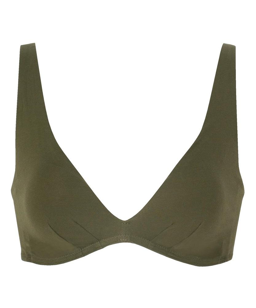 【ウンナナクール】364 コットン＜Lサイズ＞オリーブ1枚｜京都 ワコール インナーブランド ラクときれいを叶えるノンワイヤーブラジャー 人気［ 毎日つけたい ブラジャー 楽 きれい 人気 おすすめ 下着 レディース 肌着 ギフト プレゼント お取り寄せ 通販 送料無料 ふるさと納税 ］
