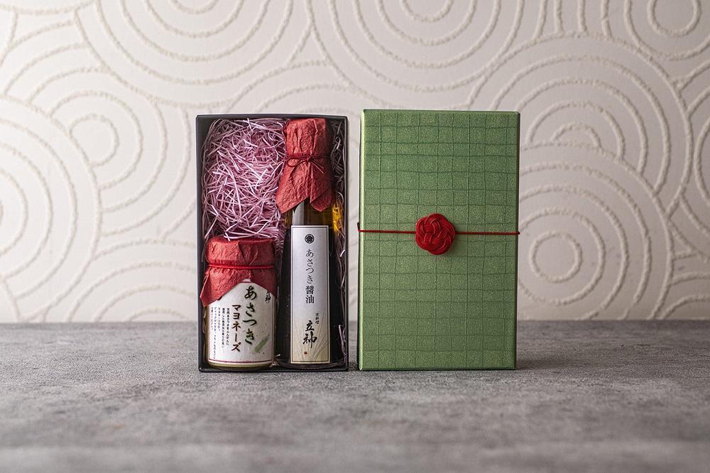【京都 京料理 立神】あさつき醤油1本とあさつきマヨネーズ1本化粧箱入りセット［ 京都 京料理 人気 おすすめ 老舗 グルメ ギフト プレゼント 贈答用 お取り寄せ ］ 