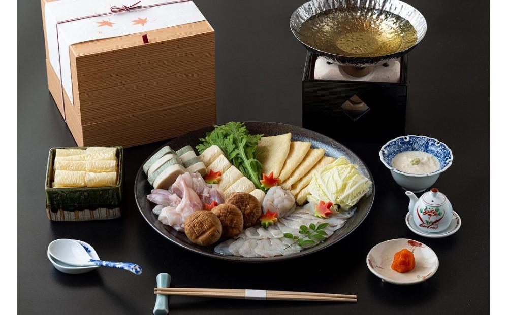 【京湯葉 ゆば庄】京湯葉とふぐのしゃぶ鍋三段セット(3～4名用)｜京都 グルメ しゃぶしゃぶ 海鮮 鍋 人気セット［ 老舗 名店 湯葉 京湯葉 お鍋 ふぐ鍋 おいしい 人気 おすすめ お取り寄せ 通販 送料無料 ふるさと納税 ］