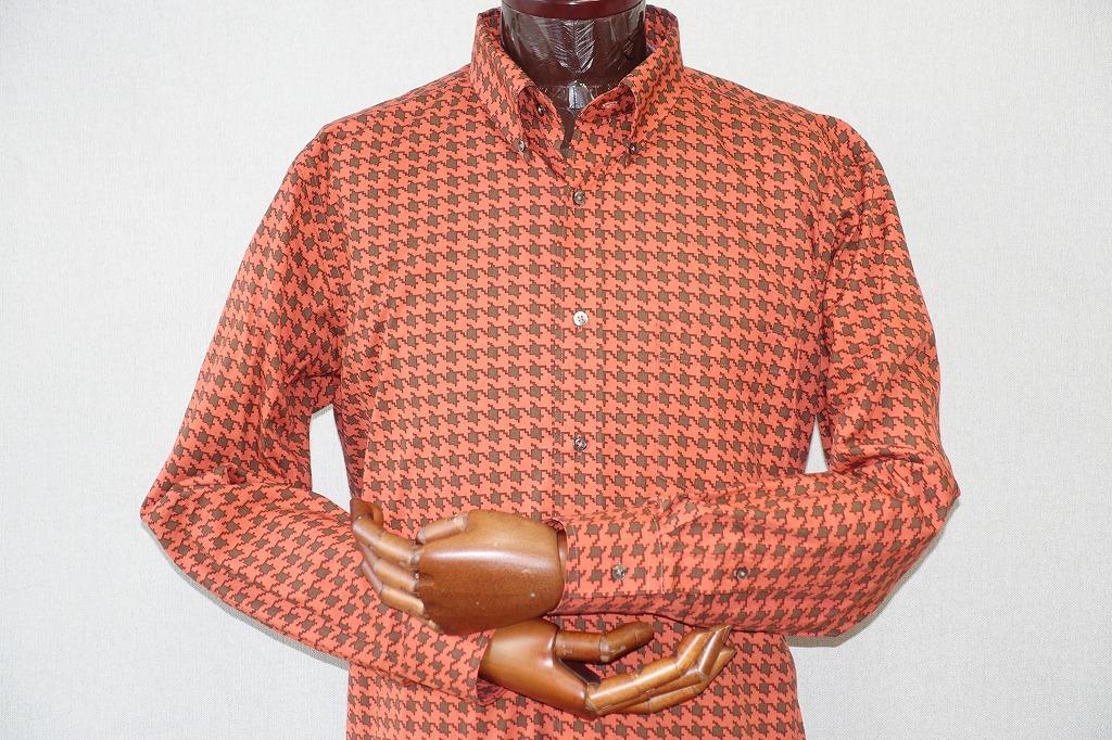 【鷲野染工場】メンズシャツ（千鳥格子） Ｍサイズ