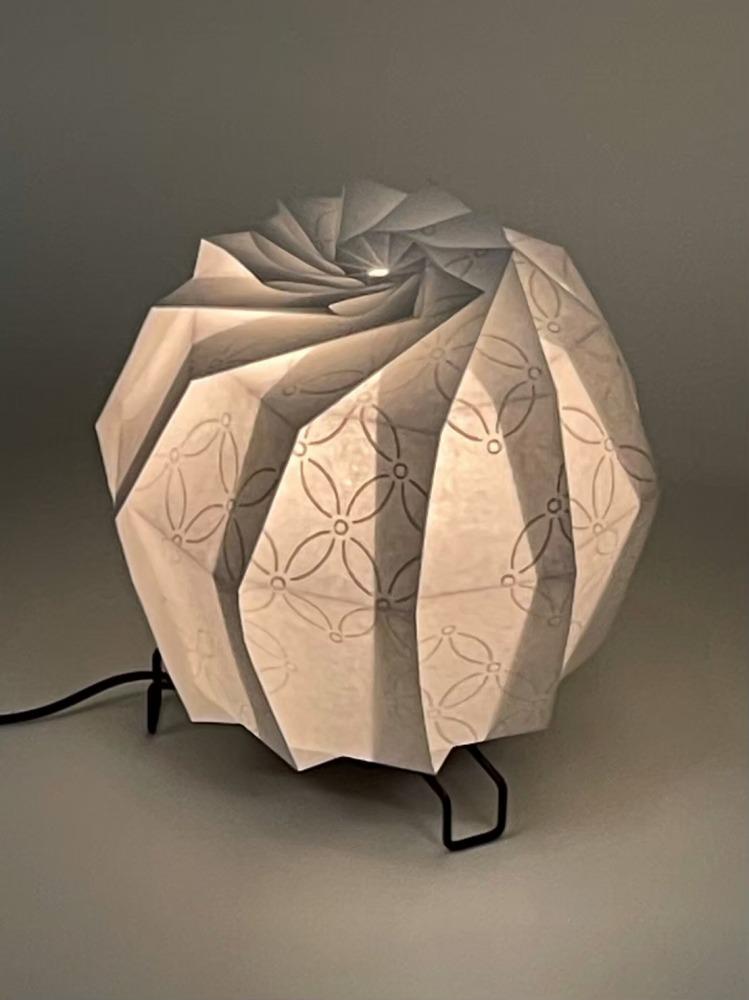 【イノベーティブクラフトワークス】折灯華 BONBORI maru -L- 京からかみ 平置きタイプ