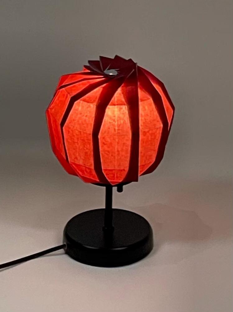 【イノベーティブクラフトワークス】折灯華 BONBORI maru -M- 色和紙 10cm ポール付スタンドタイプ