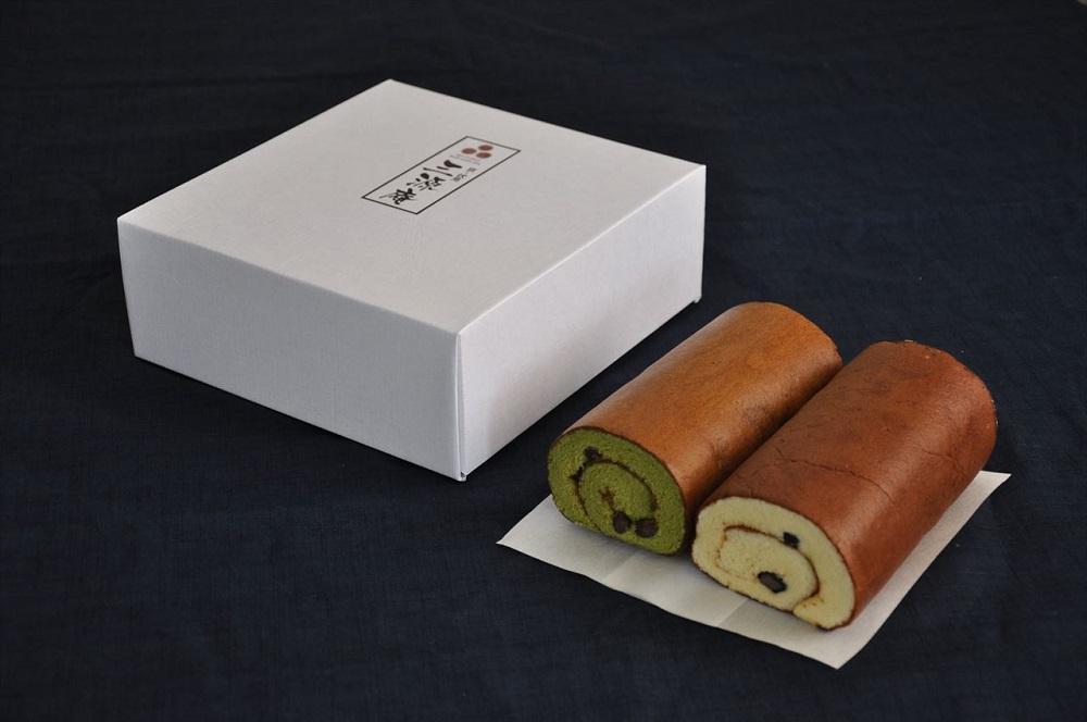 【三源庵】ロールカステラ２本セット(丹波黒豆・宇治抹茶)［ 京都 スイーツ かすてら 抹茶 おいしい 人気 おすすめ お取り寄せ お菓子 和菓子 ］ 
