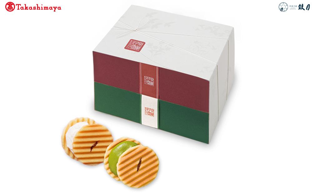 【高島屋選定品】【鼓月】姫千寿せんべい二段箱［ 京都 老舗 和菓子 千寿せんべい 有名店 和菓子 抹茶 クリーム 人気 おすすめ お菓子 スイーツ お取り寄せ 通販 ギフト プレゼント 贈答 ふるさと納税 ］