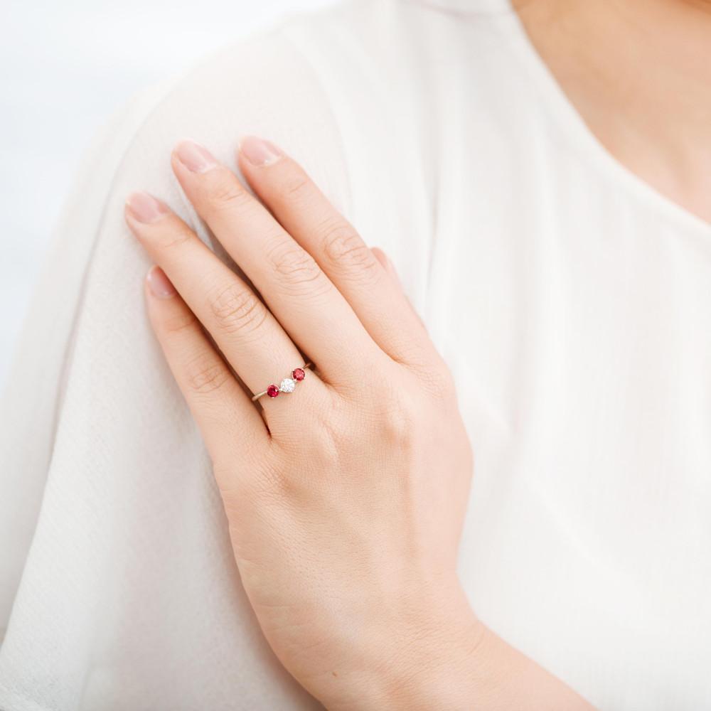 【高島屋選定品】＜京セラ＞クレサンベール＜ルビー／天然ダイヤモンド ＞PTリング PT900 リング カジュアル 7月誕生石 ［ 京都 宝石 ジュエリー 人気 おすすめ 高級  特別 おしゃれ ファッション ブランド ダイヤ ルビー］