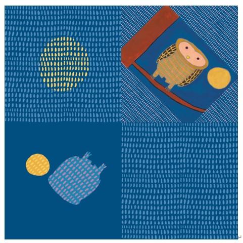 【三陽商事】nelio ふろしき ふくろう（NPO法人 加音 西京極作業所所属デザイナー）