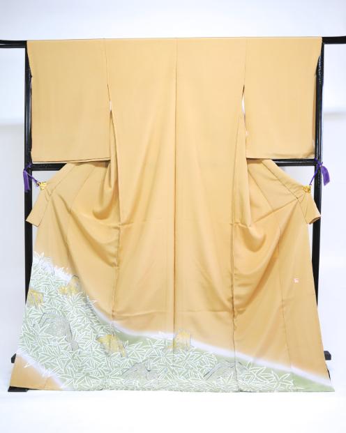 【池内友禅】手描友禅染 色留袖（磐座(いわくら)の庭）