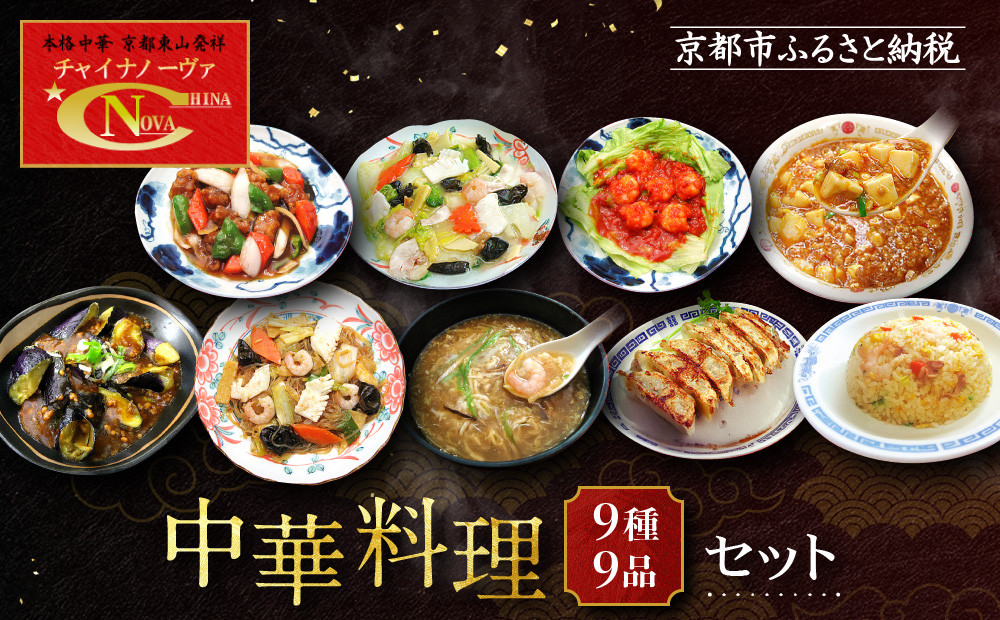 【チャイナノーヴァ】中華料理９種９品セット［ 京都 本格中華 台湾出身シェフ 人気 おすすめ 中華 中華料理 点心 お惣菜 簡単 時短 お取り寄せ 通販 送料無料 ふるさと納税 ］