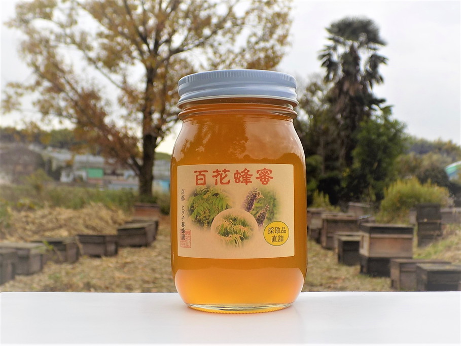 【京都ヒグチ養蜂園】京都市産天然百花はちみつ 600g［ 京都の天然はちみつ 蜂蜜 ハチミツ 国産蜂蜜 人気 おすすめ ギフト プレゼント お取り寄せ 通販 送料無料 ふるさと納税 ］