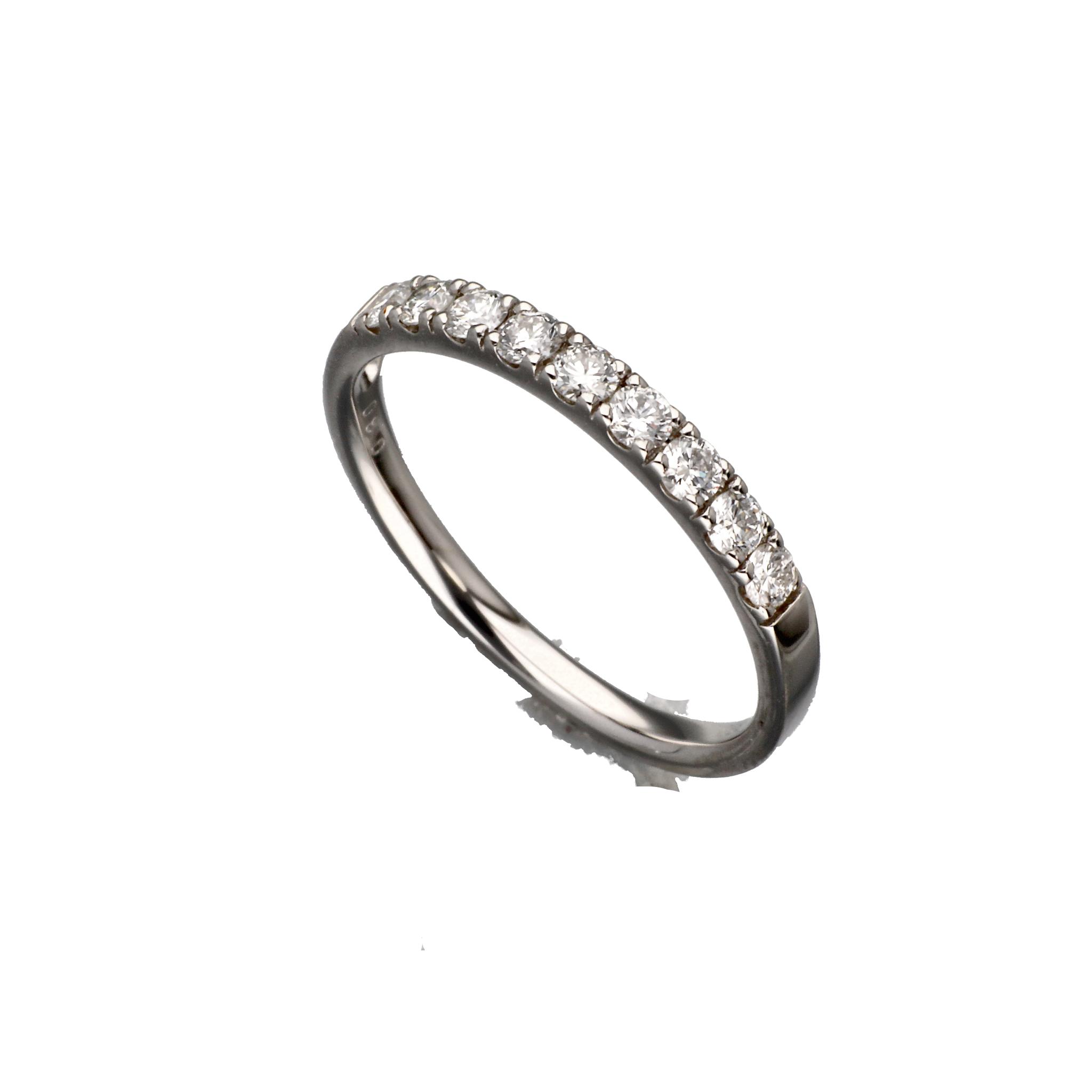 【京セラ】天然ダイヤモンド リング【ハーフエタニテイ/一文字/PT/プラチナ/4月誕生石/B11D4068-FU】