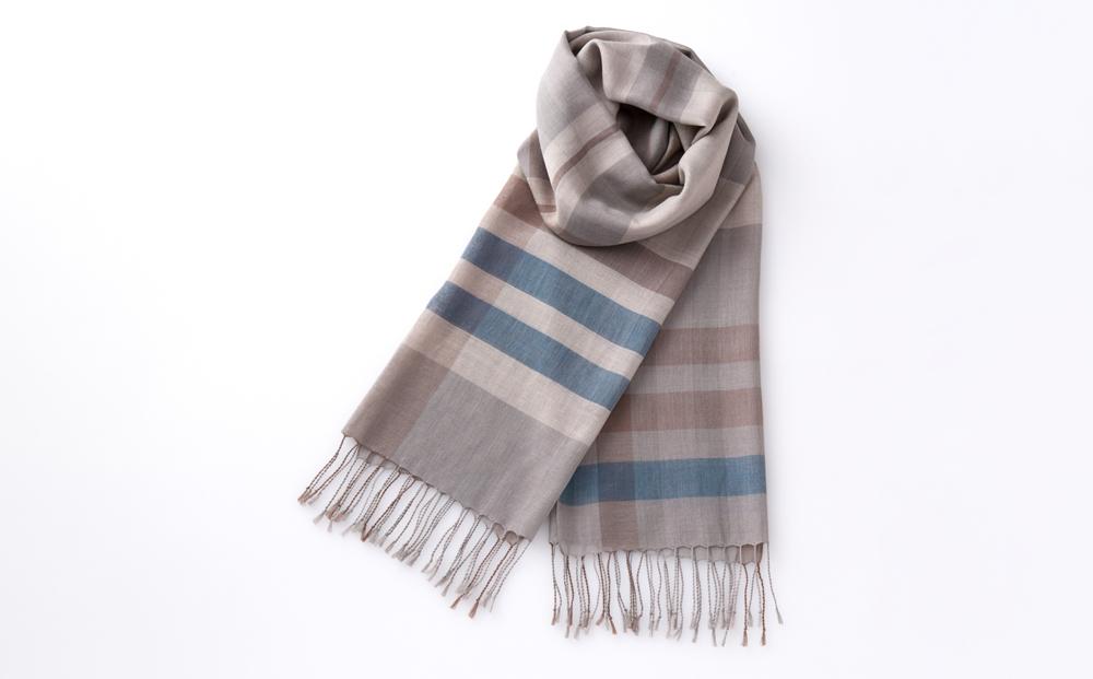 【アトリエシムラ】《植物染料で染織したストール》色合わせストール（穀雨(こくう)）