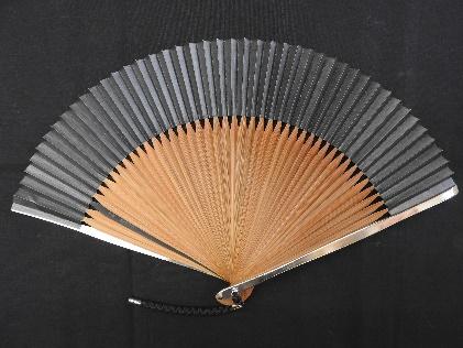 【京風庵大むら】令和鉄扇～plusα～（扇面黒・中骨茶）