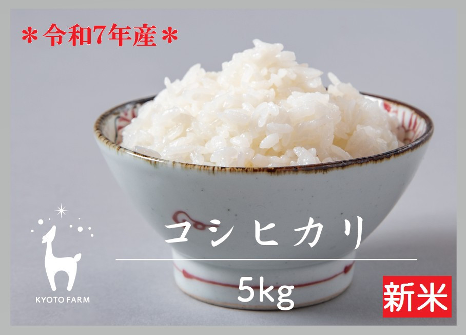【新米先行受付】【京都ファーム】令和7年産 京都ファームのコシヒカリ 精米5kg ［ 京都 京北産 こしひかり 人気 おすすめ 米 コメ おこめ お取り寄せ 通販 送料無料 ふるさと納税 ］