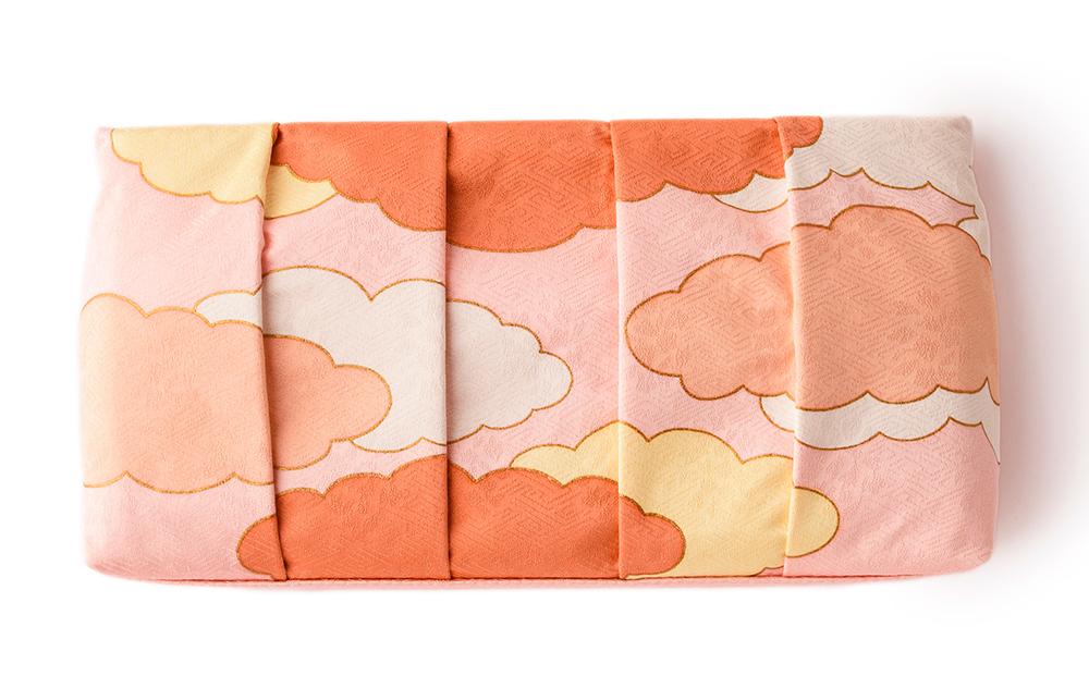 【RITOFU】Kyo-Yuzen クラッチバッグ（瑞雲・ピンク）