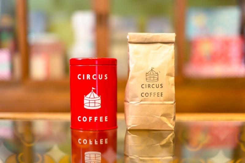  サーカスブレンド（豆）２００g＋サーカス缶（レッド）【中挽き（ペーパードリップ用）】