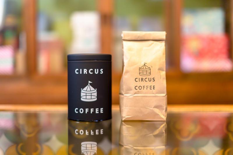 紫竹ブレンド（豆）２００g＋サーカス缶（マットブラック）【中挽き（ペーパードリップ用）】