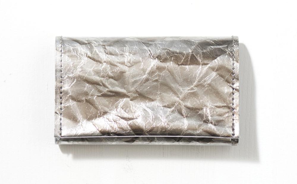 【KENTO HASHIGUCHI × 伝統工芸士】手もみ銀箔 30枚カードケース（マチあり）