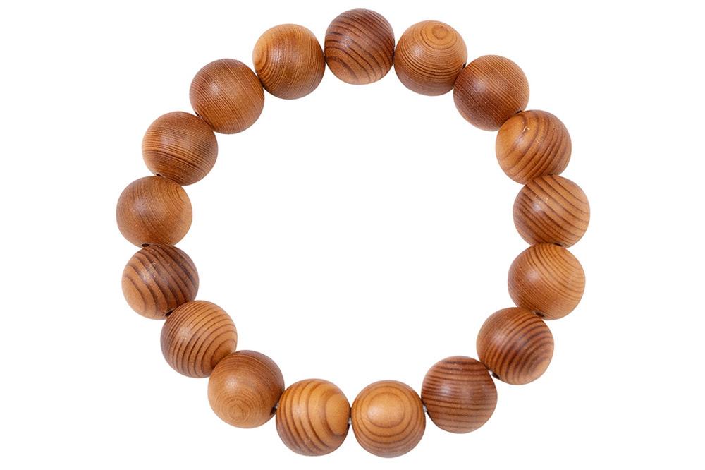 【意匠京念珠板倉】特選念珠ブレスレット腕輪 屋久杉 12mm玉 桐箱&証明書付（京都府伝統産業優秀技術継承）