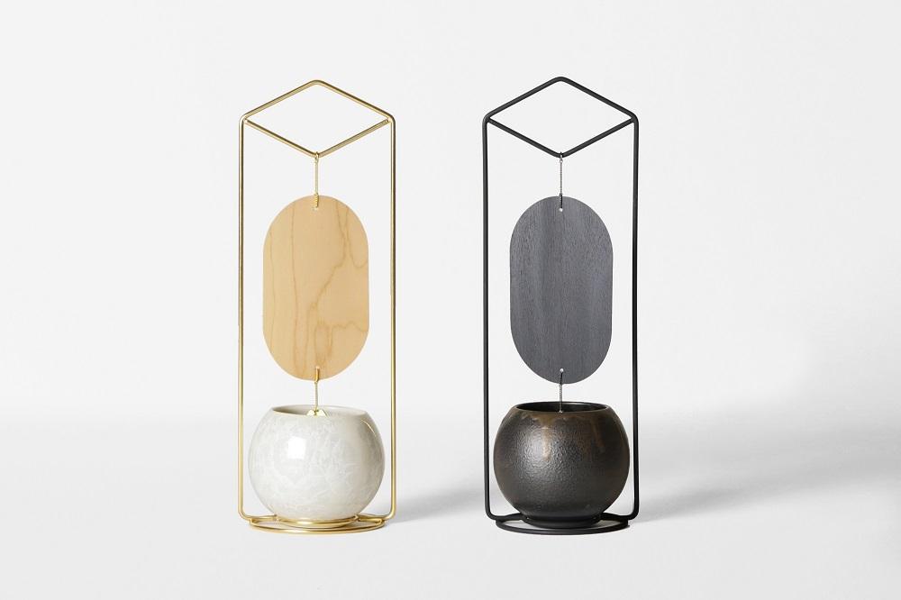 【熊谷聡商店】涼の音（白）～モダンでシックな陶磁器製の置き型風鈴～