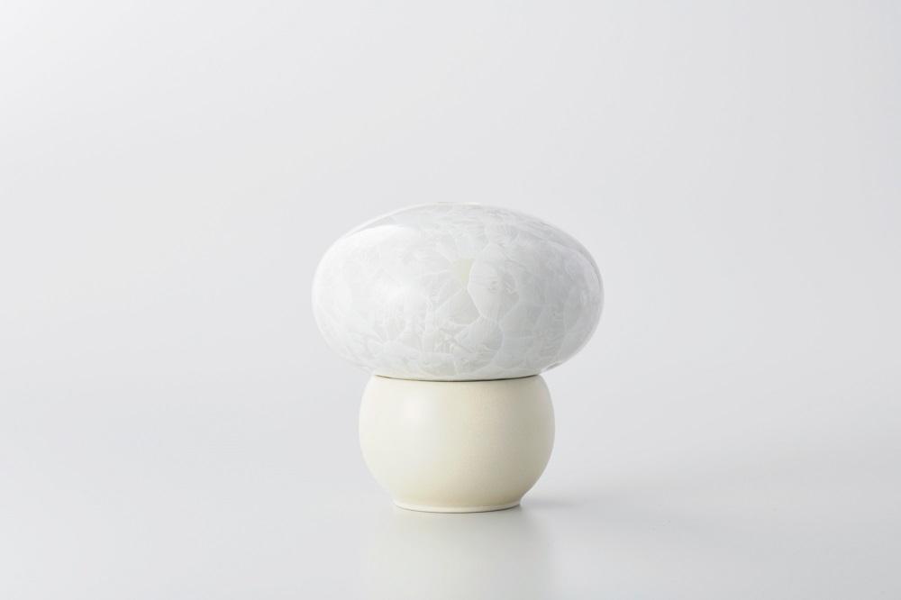【熊谷聡商店】きの香　～まるまるとしたかわいいキノコ型の香炉～【白】