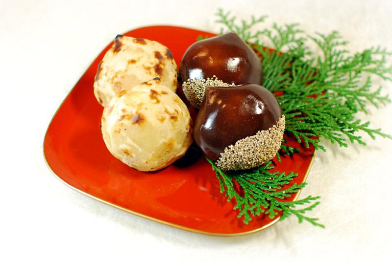 【京菓子司　二條若狭屋】ふく栗・やき栗詰合せ　12個入り