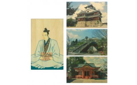 木製ポストカード(4枚セット)　明智光秀 FCG044