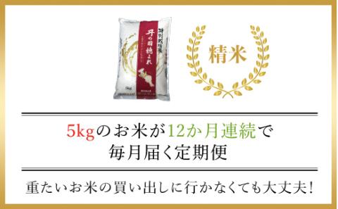 【1年定期便】特別栽培米 コシヒカリ 丹の国穂まれ 精米5kg×12回(60kg)FCCR002
